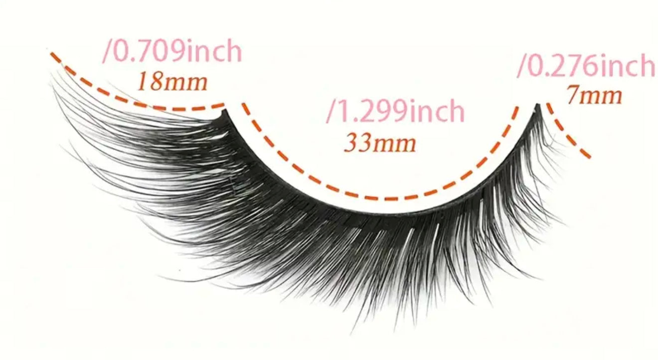 Mink-style cat eye lashes