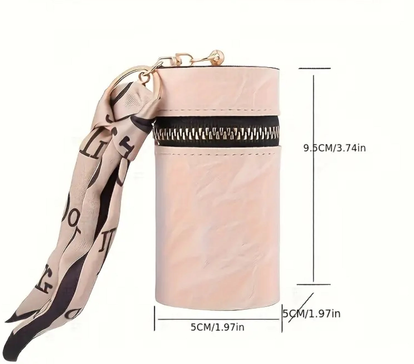 Vintage Mini Coin Purse with Scarf | Small Keychain Purse for Lipstick, AirPods, Keys | Cute Handbag for Women – Travel & Everyday