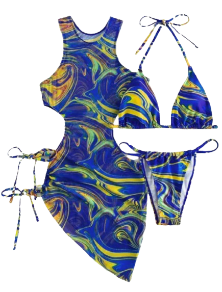 Pretty Savage-Women’s 2-Piece Bikini Set & Cover Up