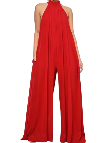 Luna Sky-Wide Leg, Rouched Jumpsuit