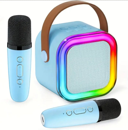 Wireless Mini Karaoke Machine w/ 2 Microphones, New 2025 Portable Karaoke Sound System w/ Microphones, Karaoke Sound System For Everyone, Parties, Sporting Events, Travel, School Performances, Gift For All Occasions