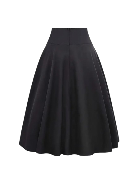 Ms. CEO-Pleated Midi Skirt