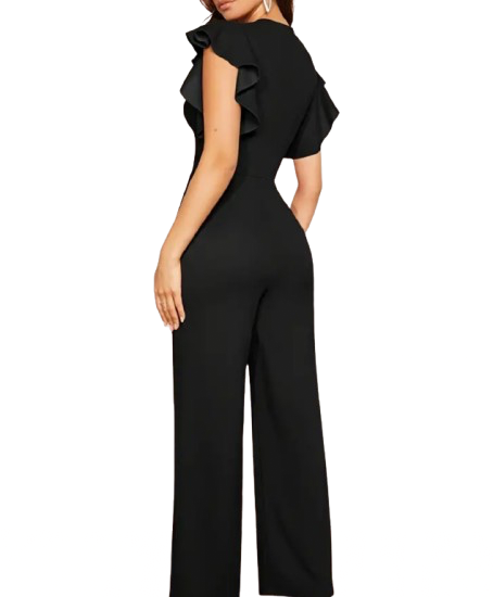 Focus On Me-Ruffle Sleeve Jumpsuit