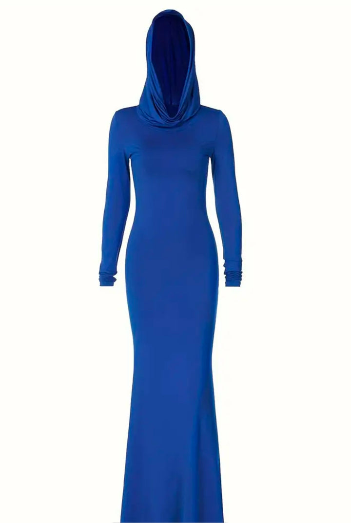 Ravine 2-Hooded Maxi Long Sleeve Dress