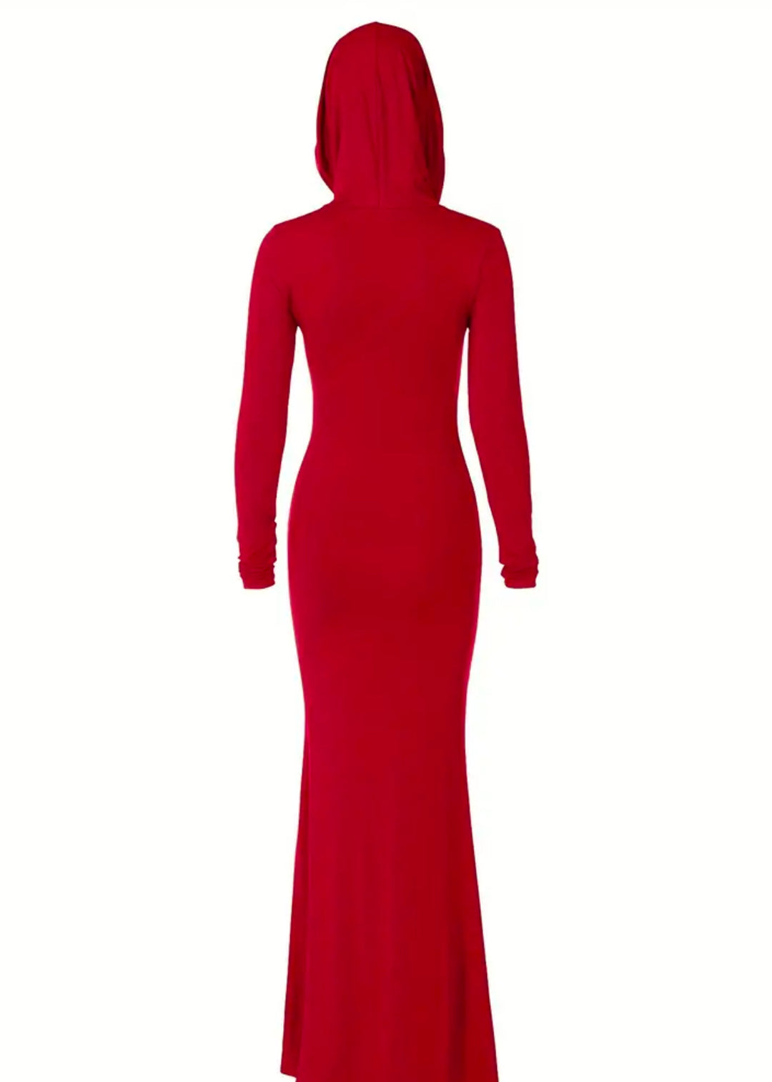 RAVINE-Hooded Maxi Long Sleeve Dress