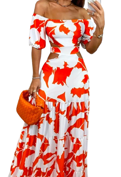Women’s Summer Essential Jenni-Peekaboo Waist Ruffle Dress