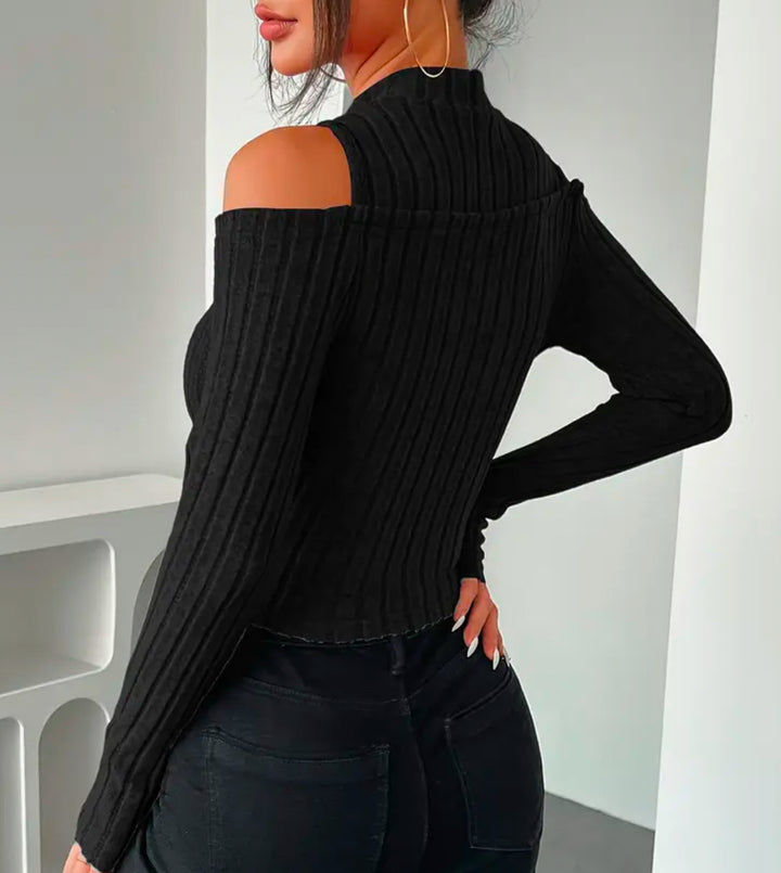 My Strategy-Knit Front Button Crop