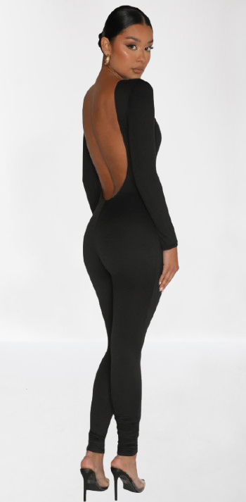 Jaie-Long Sleeve Crew Neck Jumpsuit