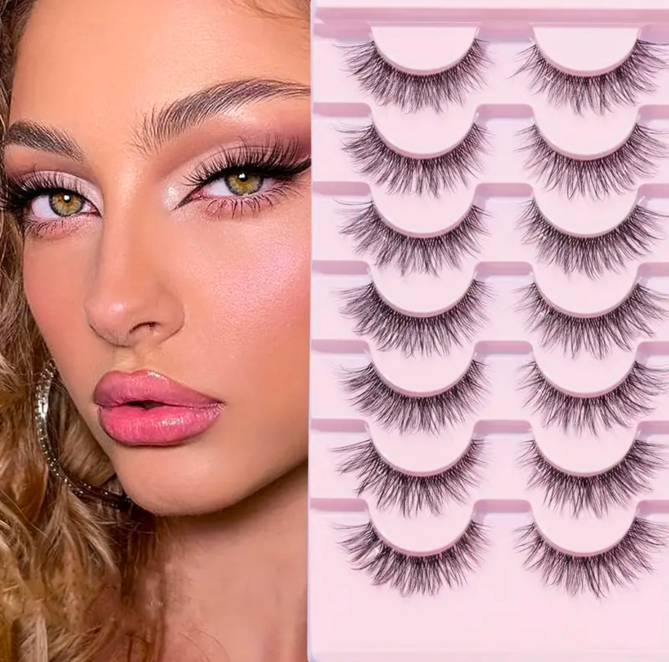 Natural fishtail eyelashes