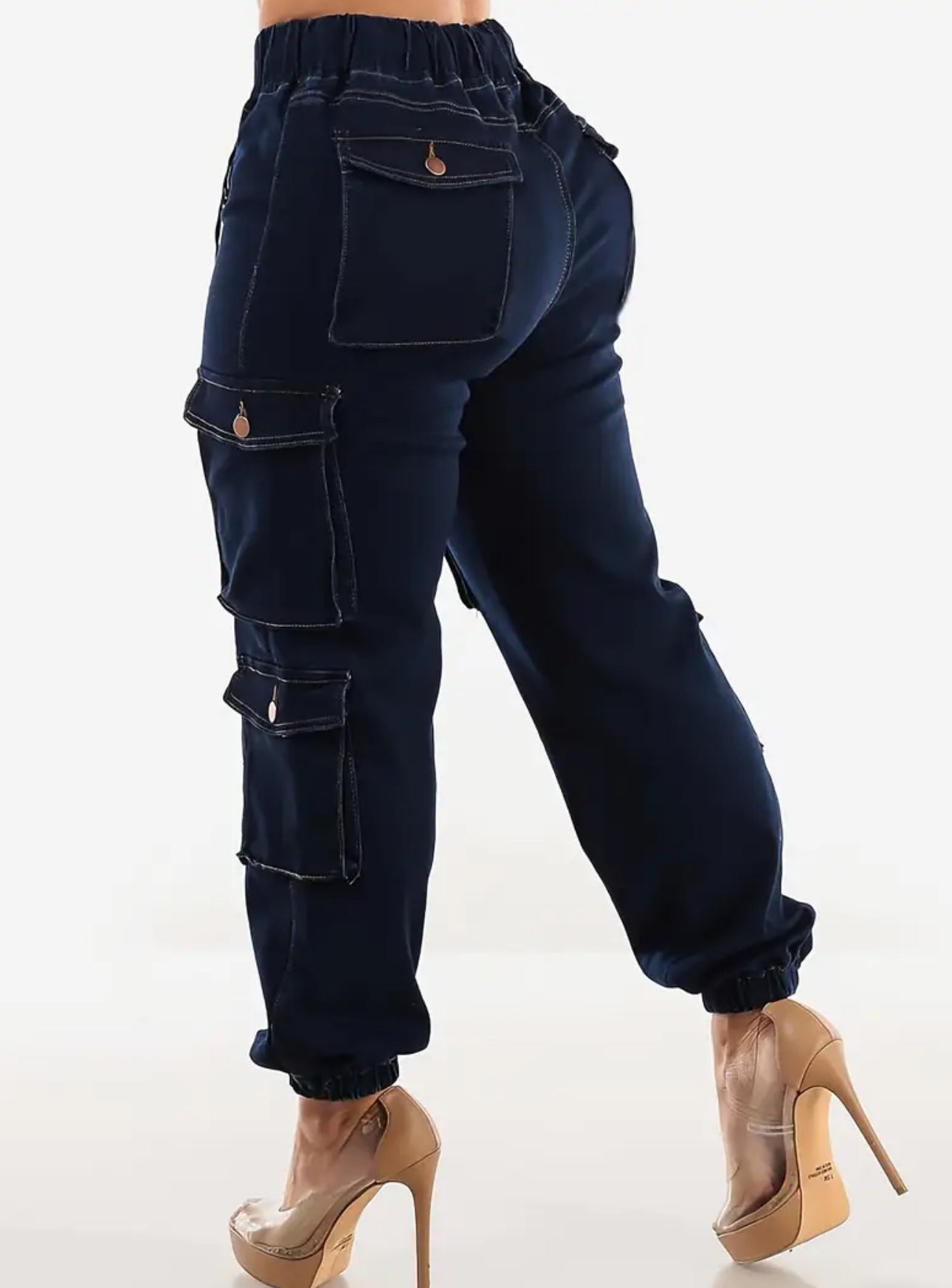 Women’s All Seasons Harlowe-Multi Flap Pocket Stretch Cargo Jeans (women's clothing)