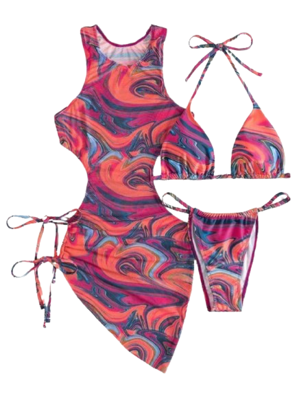 Pretty Savage-Women’s 2-Piece Bikini Set & Cover Up