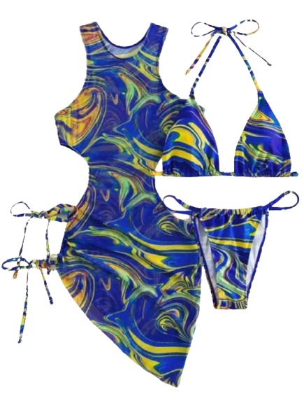 Pretty Savage-2-Piece Bikini Set & Cover Up